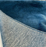 Lush Upholstery Soft Chenille Fabric - Sapphire Blue, 56" Width, Railroaded (1 Yard)