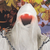37 Inch Faceless Chain Ghost Halloween Decoration With Lights Sound