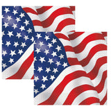 Patriotic USA Flag Beverage Napkins 16ct