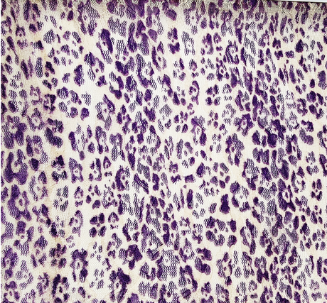 Lace Animal Print 5455-2 Sample Lace Fabric - Lavender/Ivory Animal Print, 50/52" Width