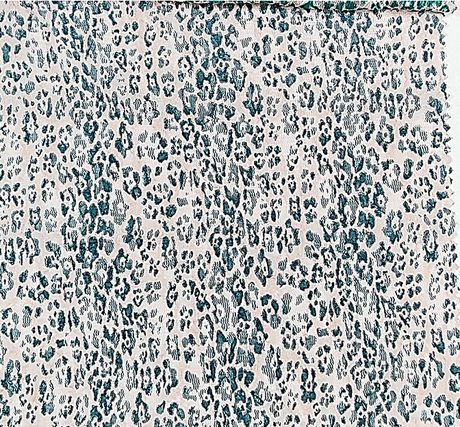 Lace Animal Print 5455-2 Sample Polyester Spandex Lace Fabric - Blue/Ivory Animal Print, 50/52" Width