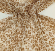 Lace Animal Print 5455-2 Sample Lace Fabric - Mocha/Ivory Animal Print, 50/52" Width