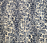 Lace Animal Print 5455-2 Sample Navy/Ivory Lace Fabric - Navy/Ivory Animal Print, 50/52" Width