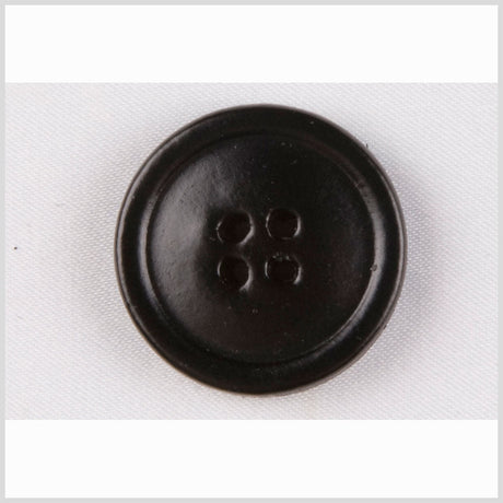 Black Leather Button - 32L/20mm