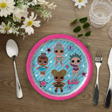 8 Count L.O.L. Surprise Party Paper Dessert Plates Disposable Tableware for Kids Birthday