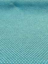 Amy Brocade Jacquard Fabric - Teal, Small Dot, 56" Width (1 Yard)
