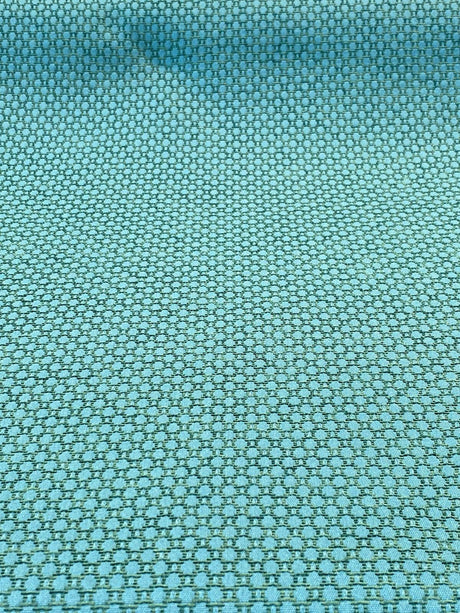 Amy Brocade Jacquard Fabric - Teal, Small Dot, 56" Width (1 Yard)