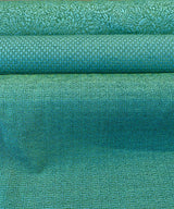 Amy Brocade Jacquard Fabric - Teal, Small Dot, 56" Width (1 Yard)