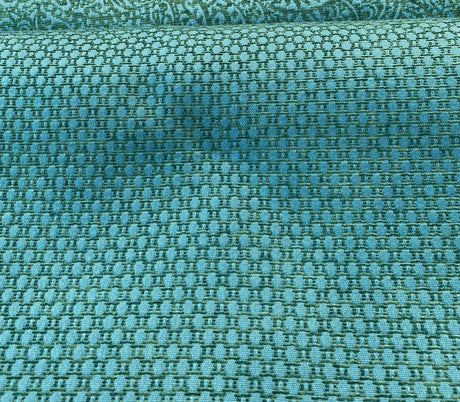 Amy Brocade Jacquard Fabric - Teal, Small Dot, 56" Width (1 Yard)