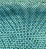 Amy Brocade Jacquard Fabric - Teal, Small Dot, 56" Width (1 Yard)