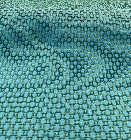 Amy Brocade Jacquard Fabric - Teal, Small Dot, 56" Width (1 Yard)