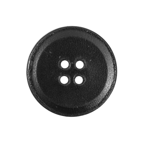 Black Leather Blazer Button - 40L/25.5mm