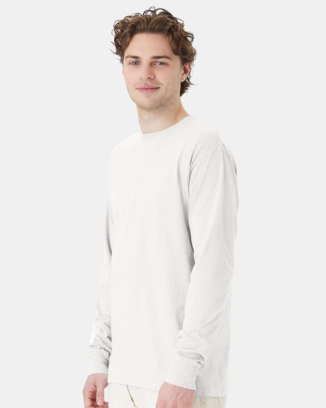 Hanes unisex garment-dyed soft cotton long sleeve T-shirt