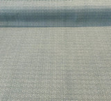 Greek Key Azure Tide Alexis Brocade Jacquard Fabric - Azure Tide Green, Greek Key On Stria Warp, 54" Width (1 Yard)