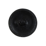 Black Embossed Leather Shank Back Button - 40L/25.5mm