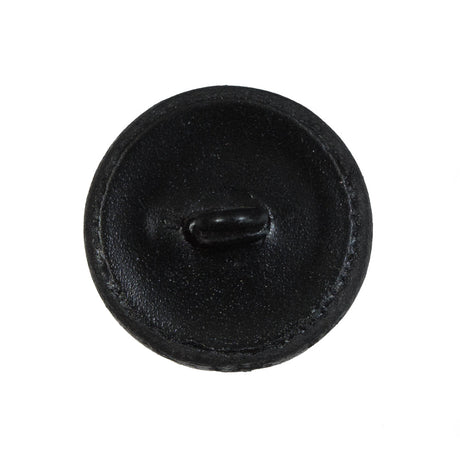Black Embossed Leather Shank Back Button - 40L/25.5mm