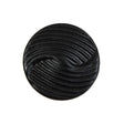 Black Embossed Leather Shank Back Button - 40L/25.5mm