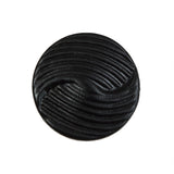 Black Embossed Leather Shank Back Button - 40L/25.5mm
