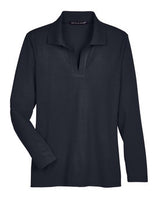 Devon & Jones® CrownLux Performance Ladies Plaited Long Sleeve Polo