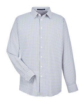 Devon & Jones® CrownLux Performance Men's Micro Windowpane Woven Shirt