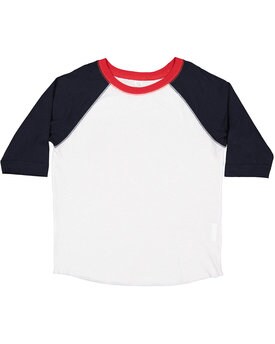 Rabbit Skins® Toddler Baseball Fine Jersey Three-Quarter Sleeve T-Shirt