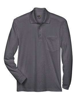 CORE® Adult Pinnacle Performance Long-Sleeve Piqué Polo with Pocket