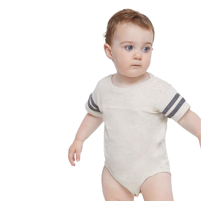 RADYAN® Infant Football Classic Crew Neck Short Sleeve Bodysuit