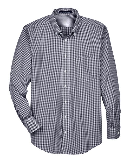 Devon & Jones® Mens Gingham Dress Shirt Cotton Polyester Classic Fit