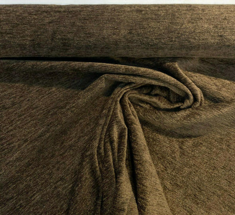 Soft Chenille Cuddle Upholstery Fabric - Brown Cocoa, 54" Width (1 Yard)