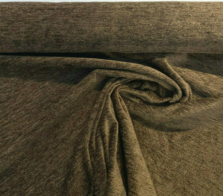 Soft Chenille Cuddle Upholstery Fabric - Brown Cocoa, 54" Width (1 Yard)