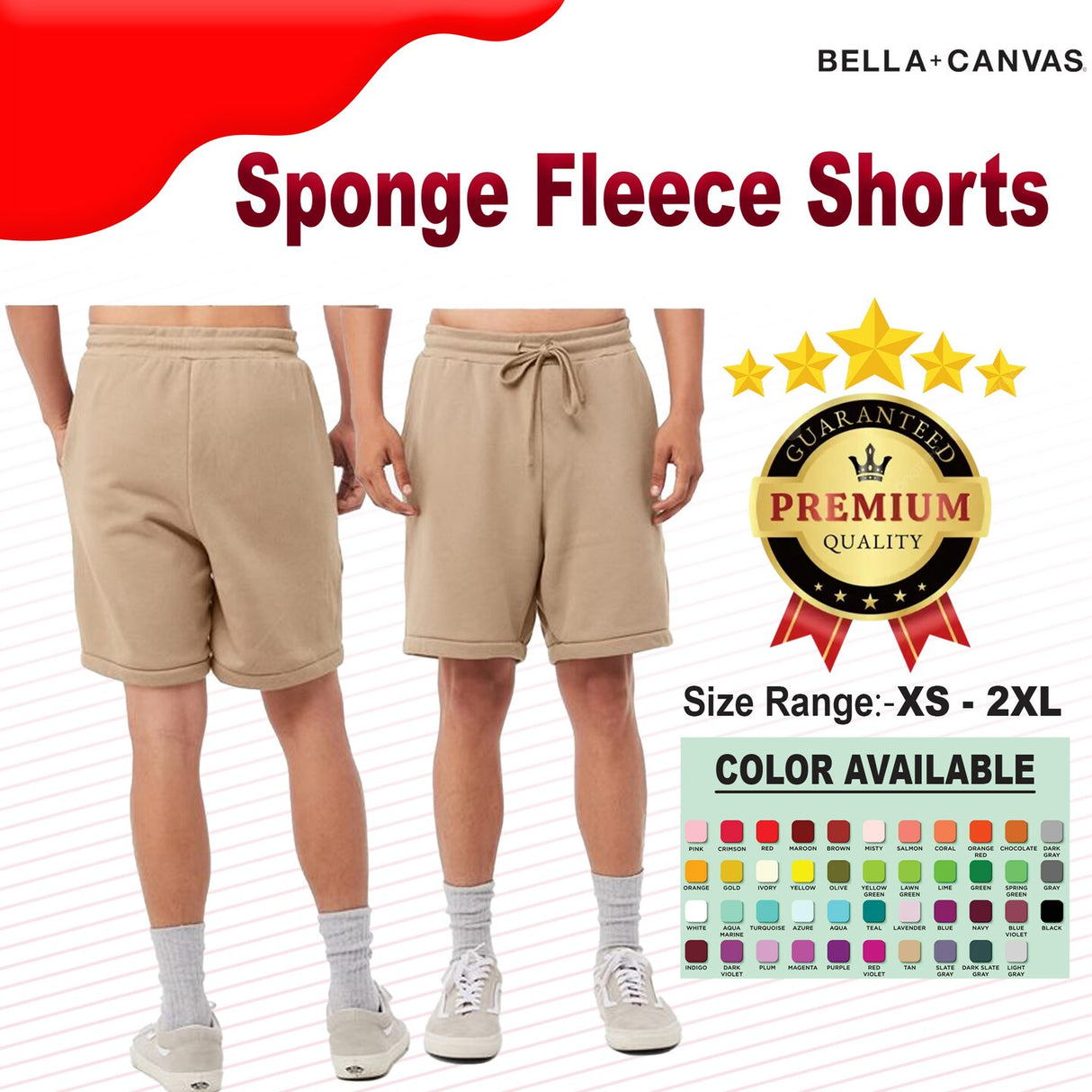 BELLA + CANVAS® Sponge Fleece Shorts