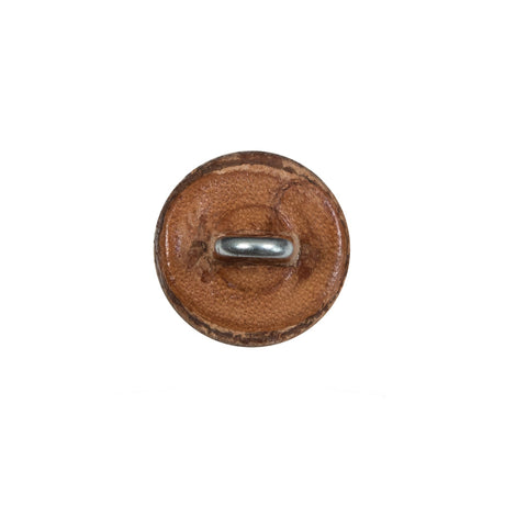Natural Embossed Leather Shank Back Button - 24L/15mm