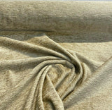 Soft Chenille Cuddle Acrylic Fabric - Cafe Sand, Railroaded, 54" Width (By The Yard)