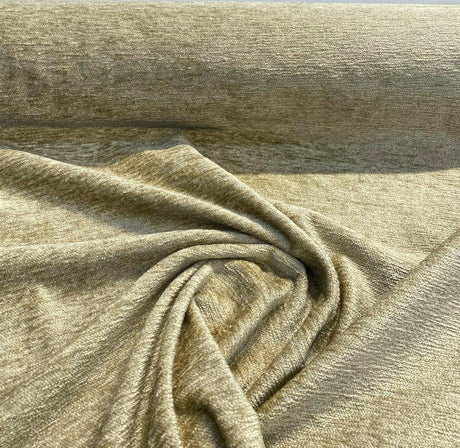 Soft Chenille Cuddle Acrylic Fabric - Cafe Sand, Railroaded, 54" Width (By The Yard)