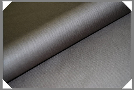 Grey/Brown Steep Twill Wool Fabric - Grey/Brown Twill, 58/60" Width