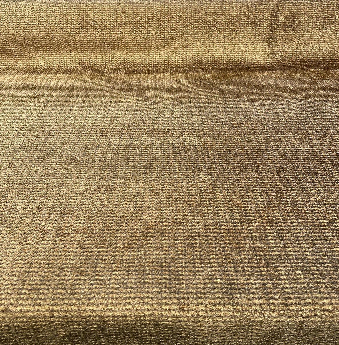 Omega Cocoa Soft Chenille Upholstery Fabric - Golden Brown, Multi Chenille Plain, 56" Width (1 Yard)