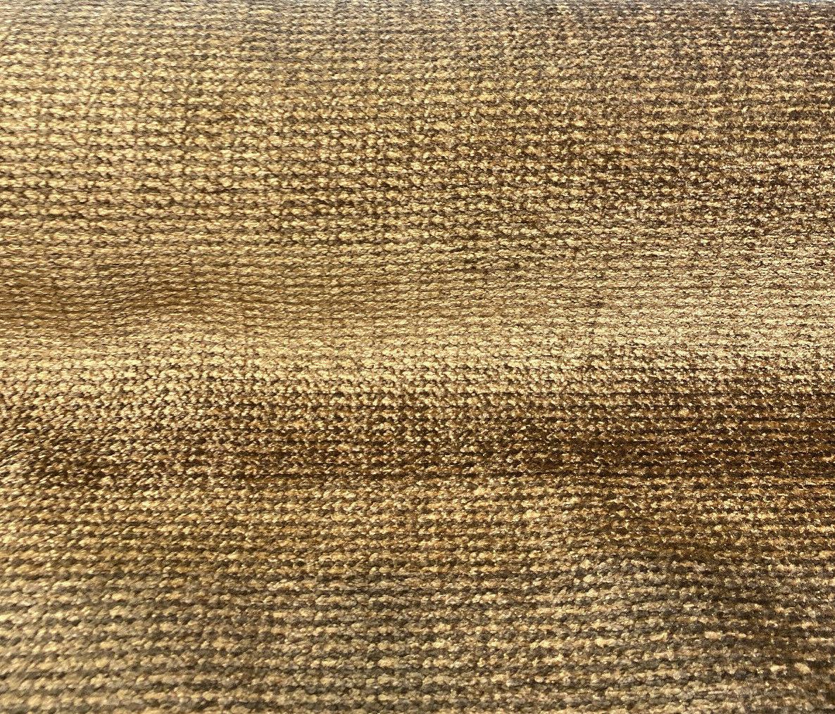 Omega Cocoa Soft Chenille Upholstery Fabric - Golden Brown, Multi Chenille Plain, 56" Width (1 Yard)