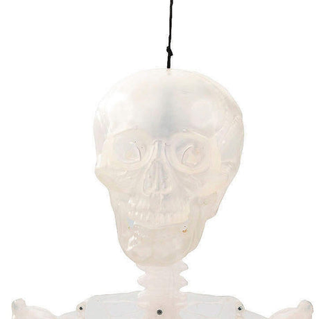 12 1/4 Inch Light Up Hanging Skeleton Torso Fire Flashing Halloween Decoration
