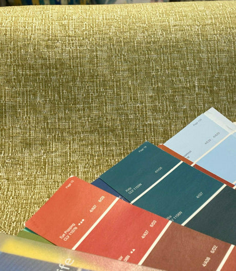 Flash Citron Green Chenille Soft Upholstery Fabric - Citron Green Textured Chenille, 58" Width (1 Yard)