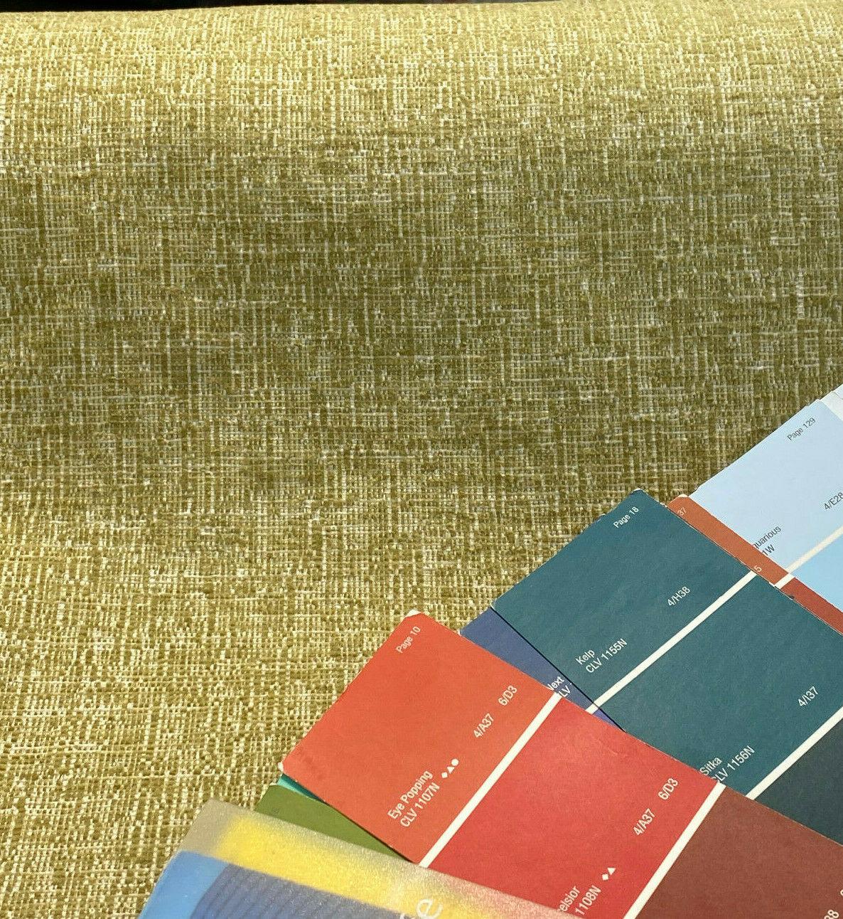 Flash Citron Green Chenille Soft Upholstery Fabric - Citron Green Textured Chenille, 58" Width (1 Yard)