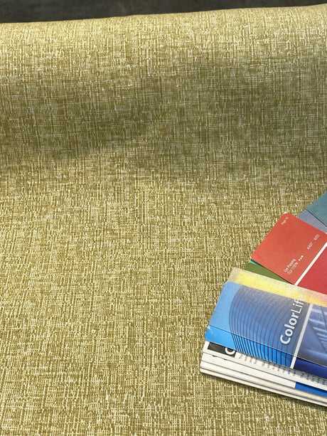 Flash Citron Green Chenille Soft Upholstery Fabric - Citron Green Textured Chenille, 58" Width (1 Yard)