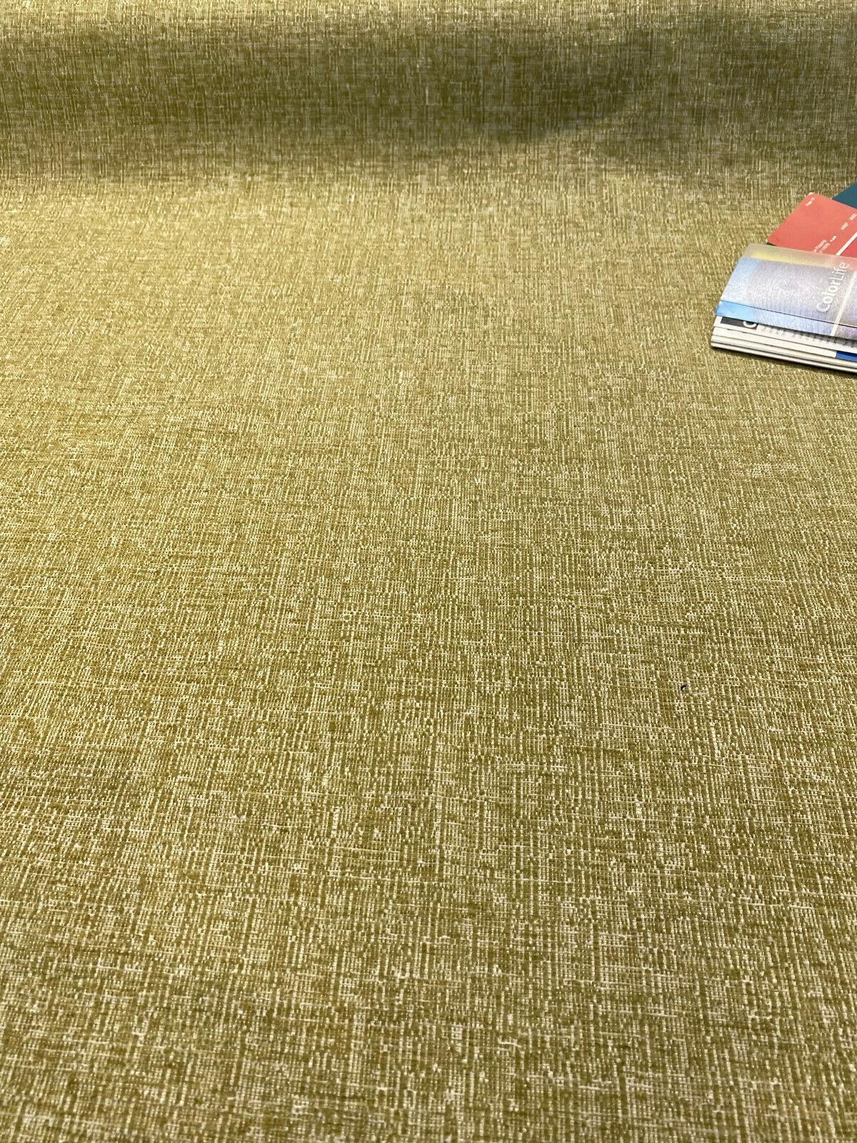 Flash Citron Green Chenille Soft Upholstery Fabric - Citron Green Textured Chenille, 58" Width (1 Yard)