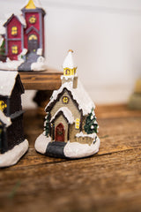 Lighted Holiday House with Battery Powered LEDs