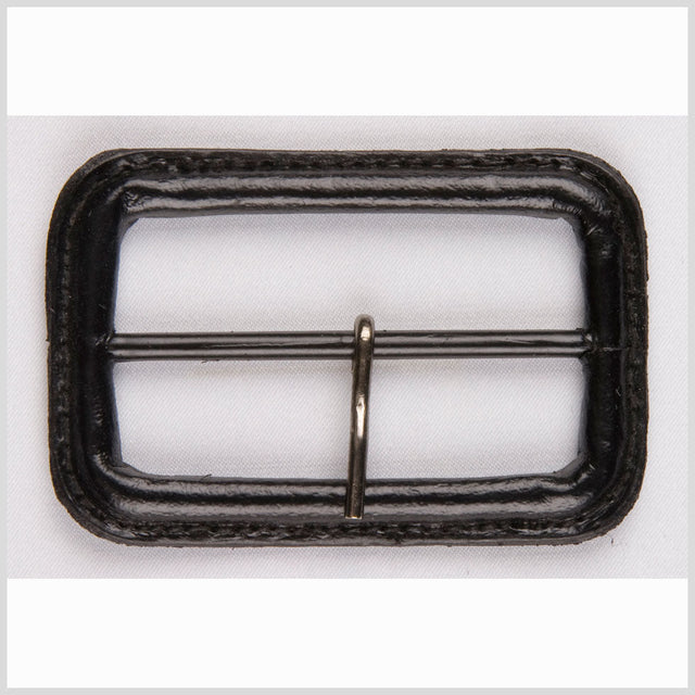 1" Black Leather Buckle