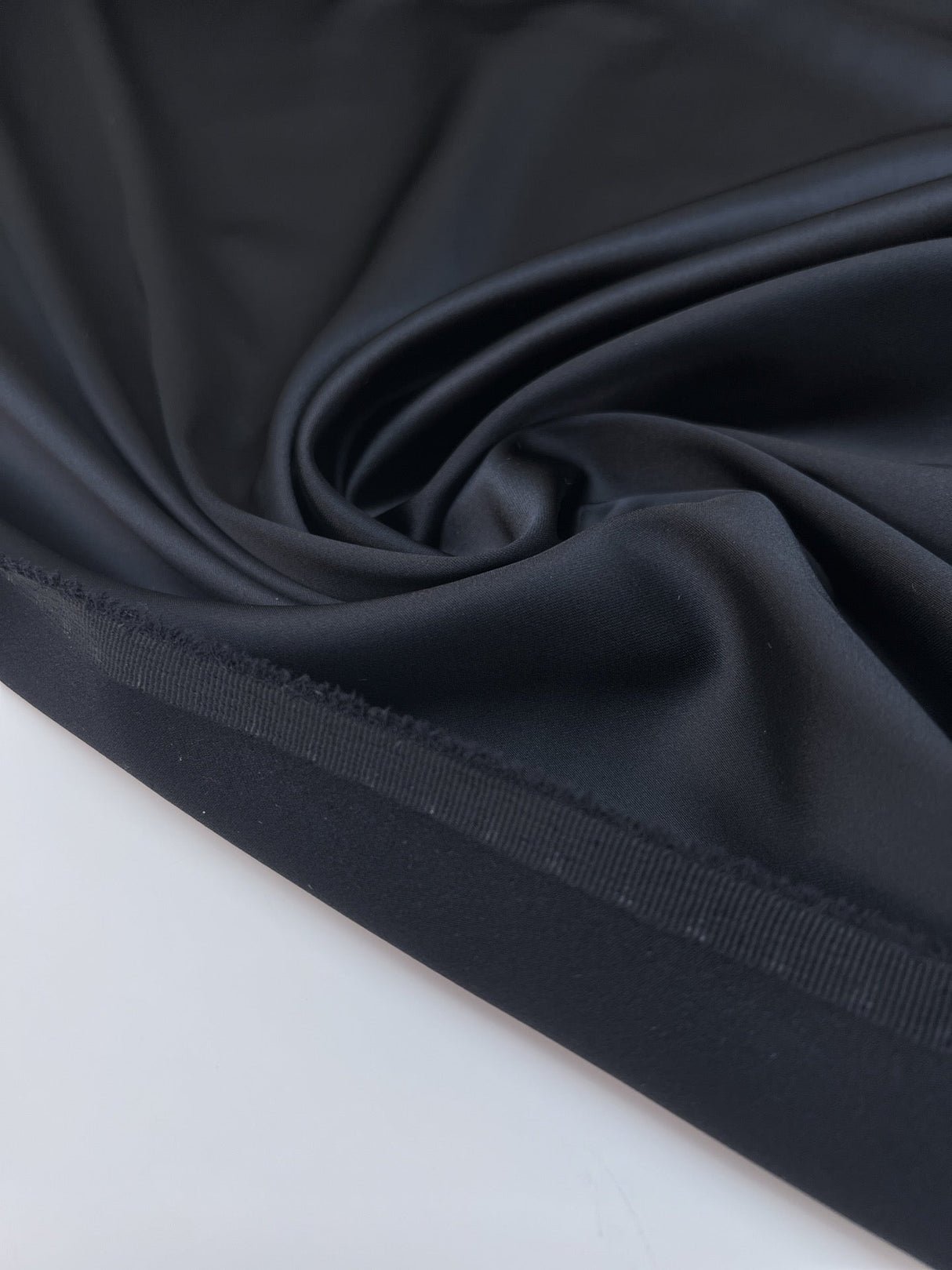 Blue Satin Stretch Fabric