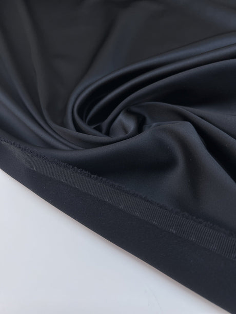 Blue Satin Stretch Fabric