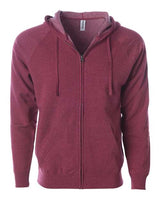 Independent Trading Co. Unisex Special Blend Raglan Full-Zip Hooded Sweatshirt