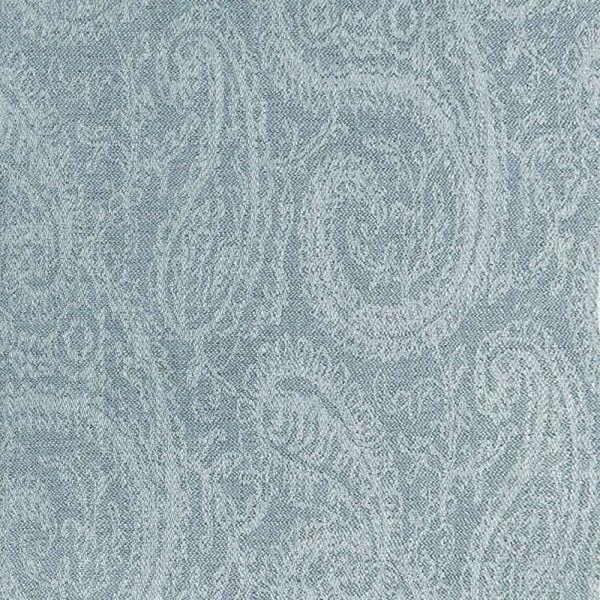 Tallulah Blue Slate Paisley Turbo Jacquard Polyester Fabric - Blue Slate Paisley Damask, 55" Width (1 Yard)