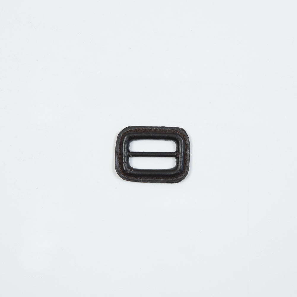 Antique Brown Leather Buckle - 1.25" x 1"