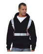 Bayside Men's USA-Made Hi-Visibility Full-Zip Hooded Sweatshirt